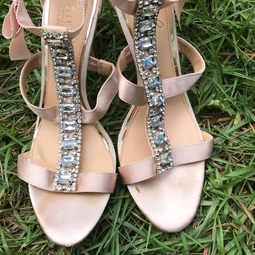 Jewel Badgley Mischka heels Sz 8.5 - Picture 3 of 7